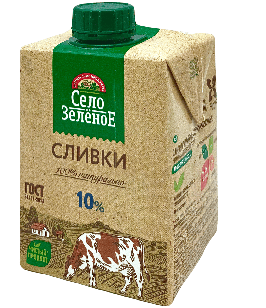  Сливки питьевые стерилизованные 10%